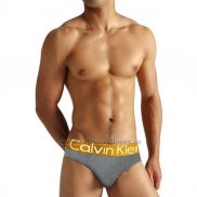 Slip Calvin Klein Hombre Steel Dolado Gris