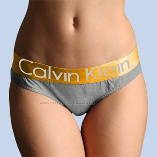 Slip Calvin Klein Mujer Steel Dolado Gris