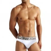 Slip Calvin Klein Hombre Steel Blateado Negro Blanco