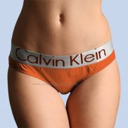 Slip Calvin Klein Mujer Steel Blateado Naranja