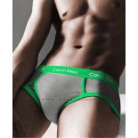 Slips Calvin Klein Hombre 365 Verde Gris