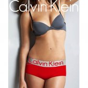 Boxer Calvin Klein Mujer Steel Blateado Rojo