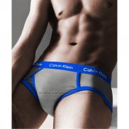 Slips Calvin Klein Hombre 365 Azul Gris