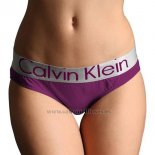 Slip Calvin Klein Mujer Steel Blateado Violeta