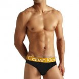 Slip Calvin Klein Hombre Steel Dolado Negro