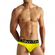 Slip Calvin Klein Hombre Steel Negro Amarillo