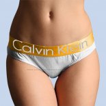 Slip Calvin Klein Mujer Steel Dolado Blanco