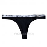 Tanga Calvin Klein Mujer Blanco Negro