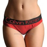 Slip Calvin Klein Mujer Steel Negro Rojo