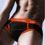 Slips Calvin Klein Hombre 365 Naranja Negro