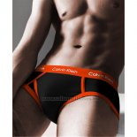 Slips Calvin Klein Hombre 365 Naranja Negro