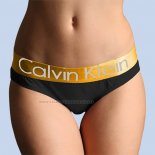 Slip Calvin Klein Mujer Steel Dolado Negro